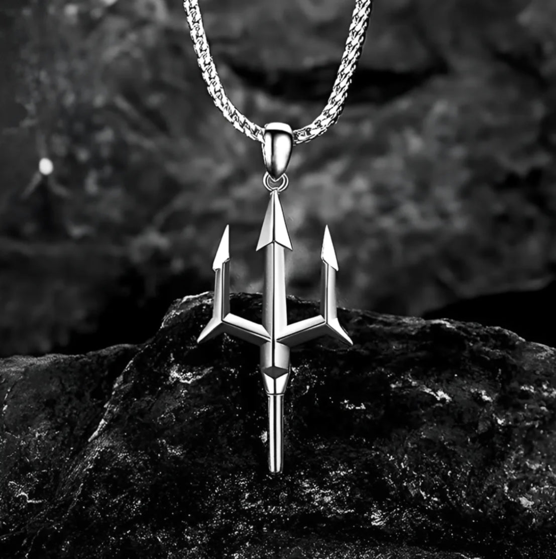 HEFNEX – Trident of Silence | Minimal Pendant for the Bold Soul