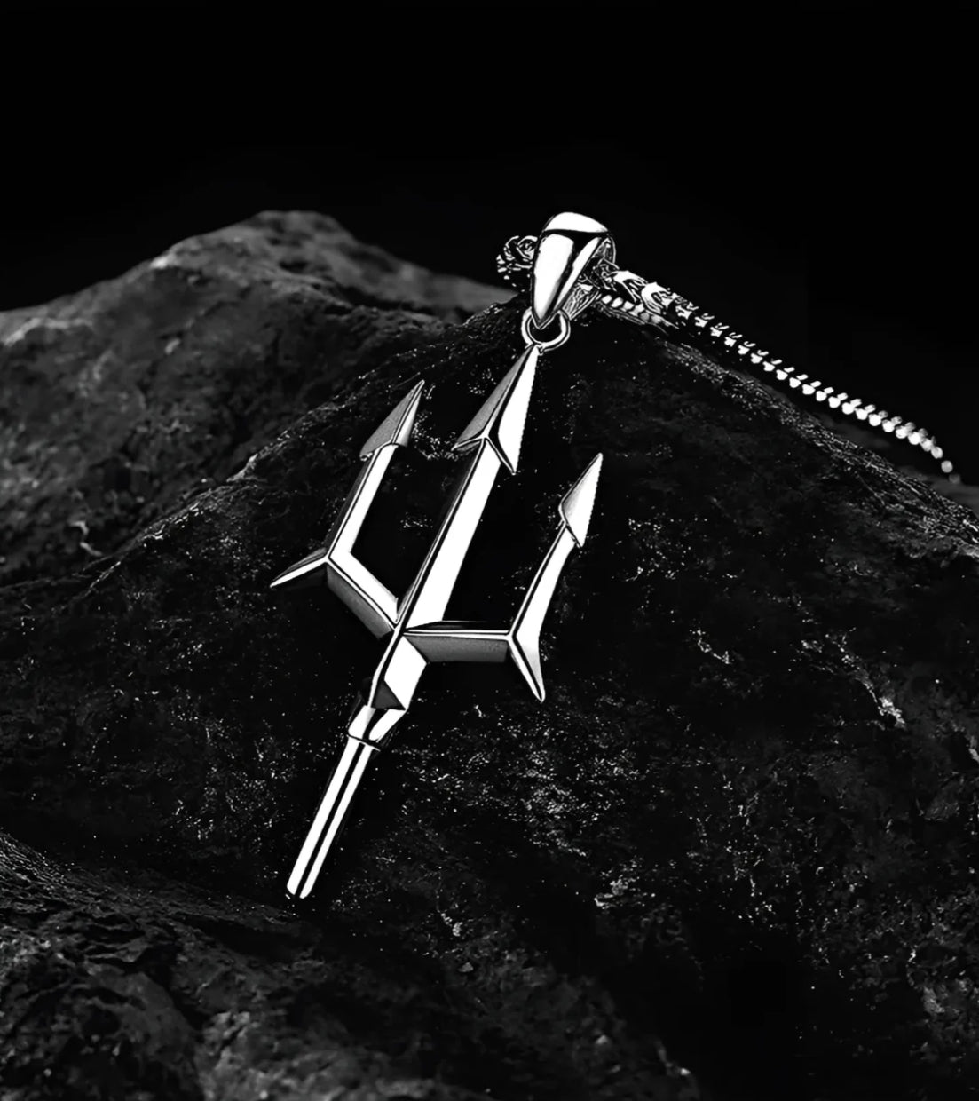 HEFNEX – Trident of Silence | Minimal Pendant for the Bold Soul