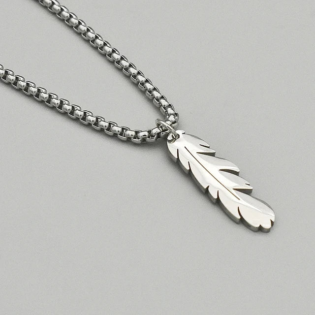 HEFNEX Silver Whisper | Feather Charm Pendant