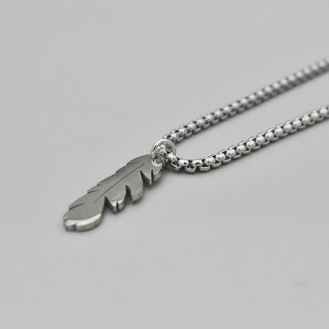 HEFNEX Silver Whisper | Feather Charm Pendant