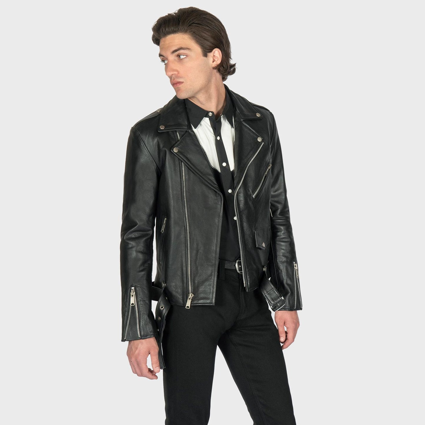 Rebel's Statement Moto Jacket - Not My Problem Skeleton Graphic