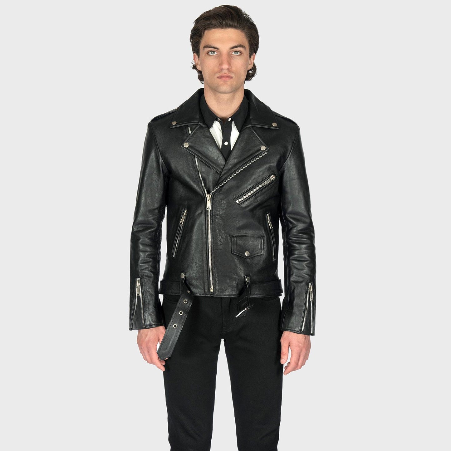 Rebel's Statement Moto Jacket - Not My Problem Skeleton Graphic