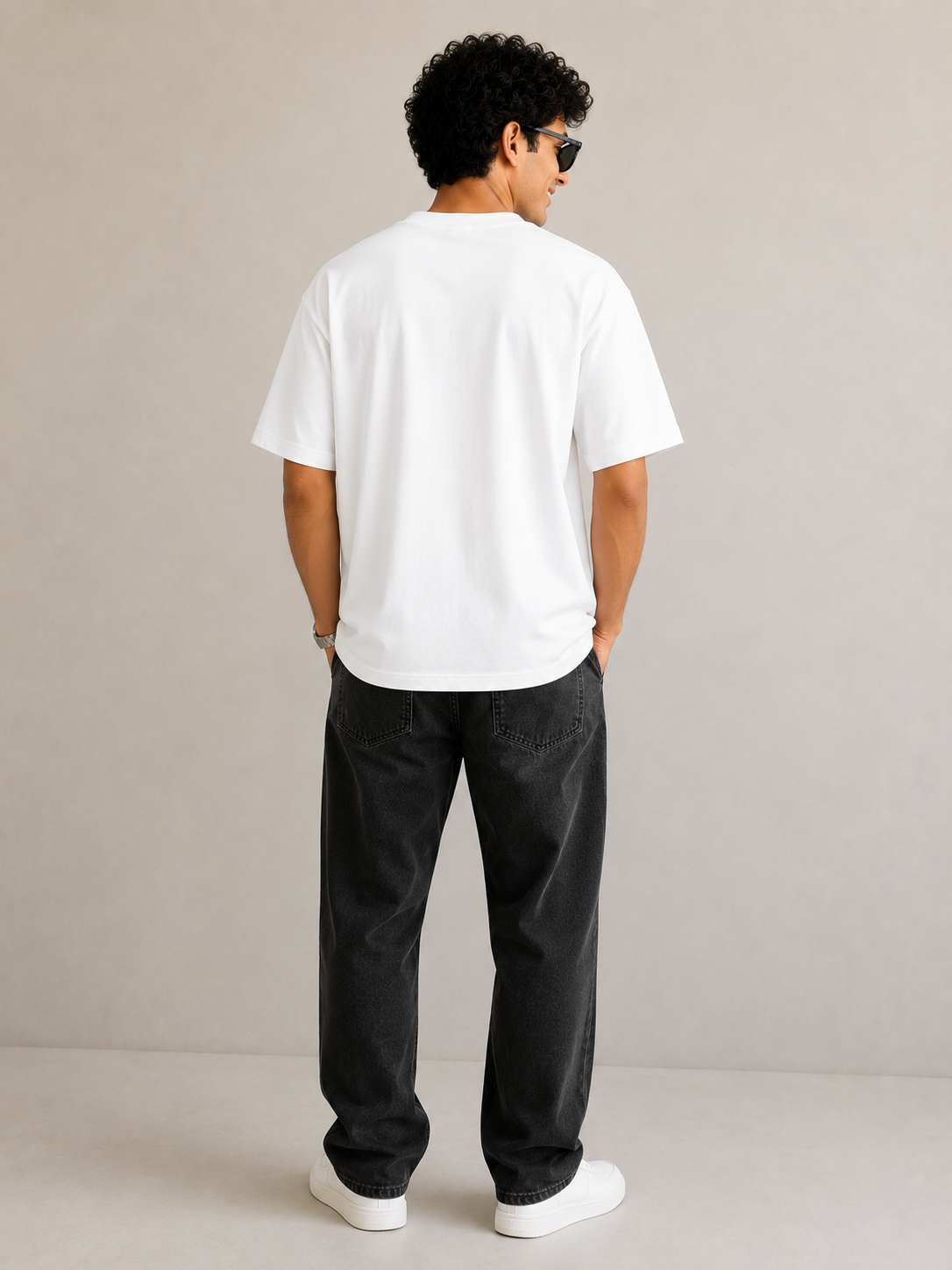 HEFNEX Funny Penguin Graphic T-Shirt for Men – “Kya Dekh Raha Hai” Printed White Casual Tee