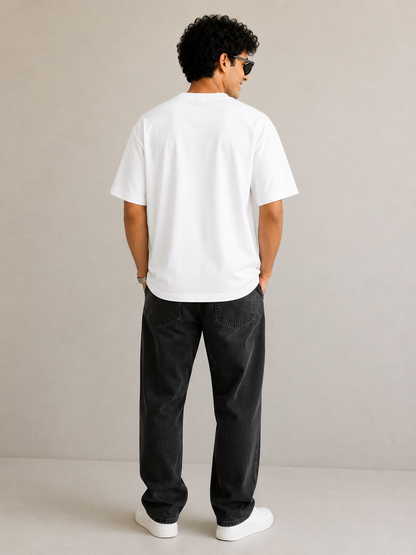 HEFNEX Funny Penguin Graphic T-Shirt for Men – “Kya Dekh Raha Hai” Printed White Casual Tee