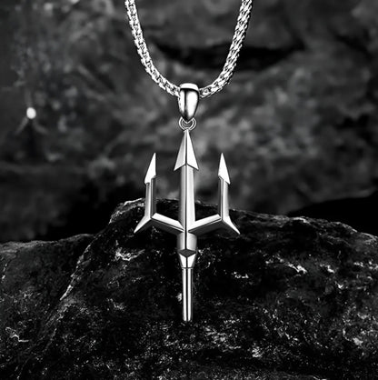 HEFNEX – Trident of Silence | Minimal Pendant for the Bold Soul