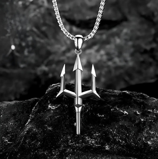 HEFNEX – Trident of Silence | Minimal Pendant for the Bold Soul