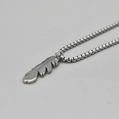 HEFNEX Silver Whisper | Feather Charm Pendant