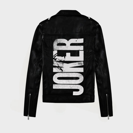 HEFNEX Dark Chaos | Limited Joker Backprint Biker Jacket
