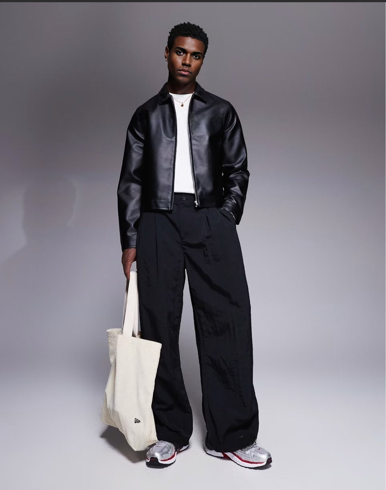 HEFNEX The Black Collared Leathery Luxe-A Bold Statement That Redefines Modern Street Elegance.