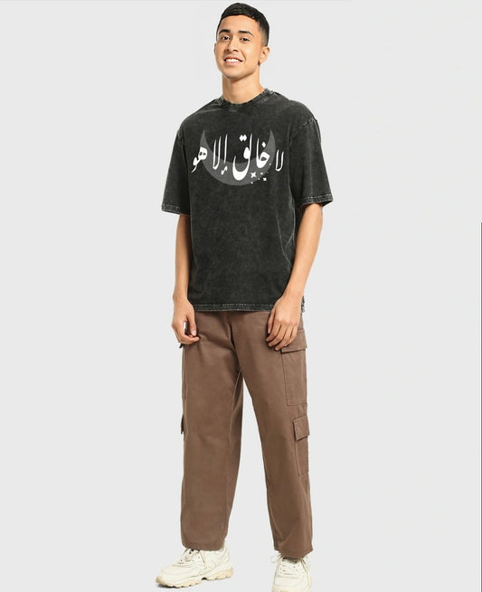 HEFNEX| No Creator Except Him| Arabic Calligraphy Faith Tee – Black Spiritual Streetwear Essential