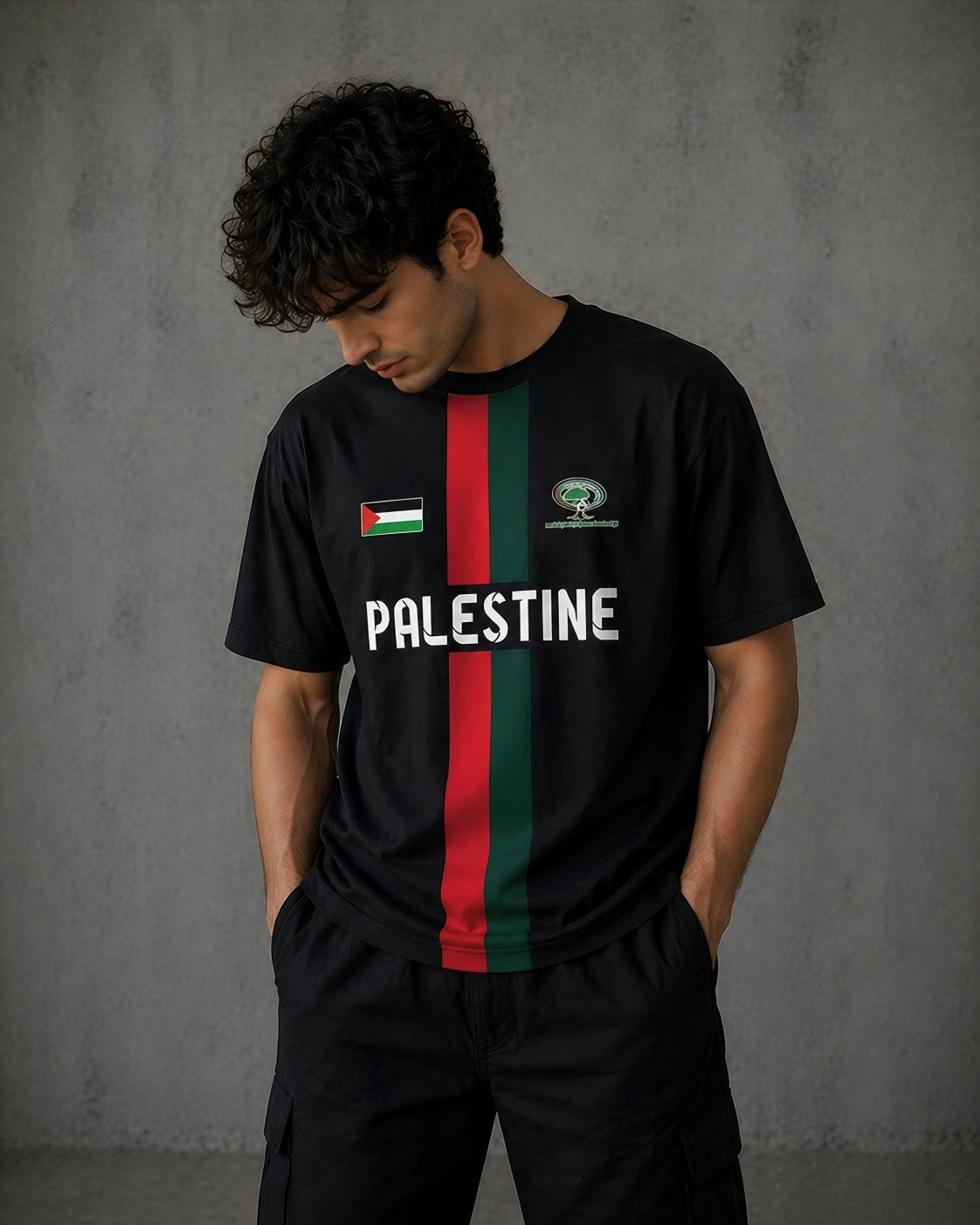 HEFNEX Black Palestine Graphic T-Shirt – Premium Streetwear Edition
