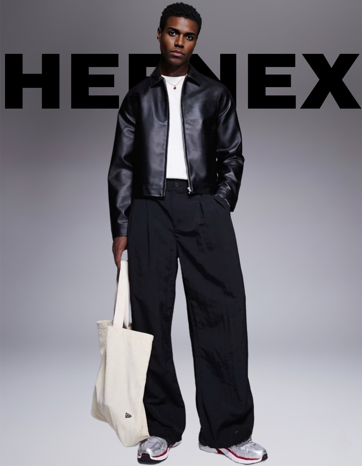 HEFNEX The Black Collared Leathery Luxe-A Bold Statement That Redefines Modern Street Elegance.