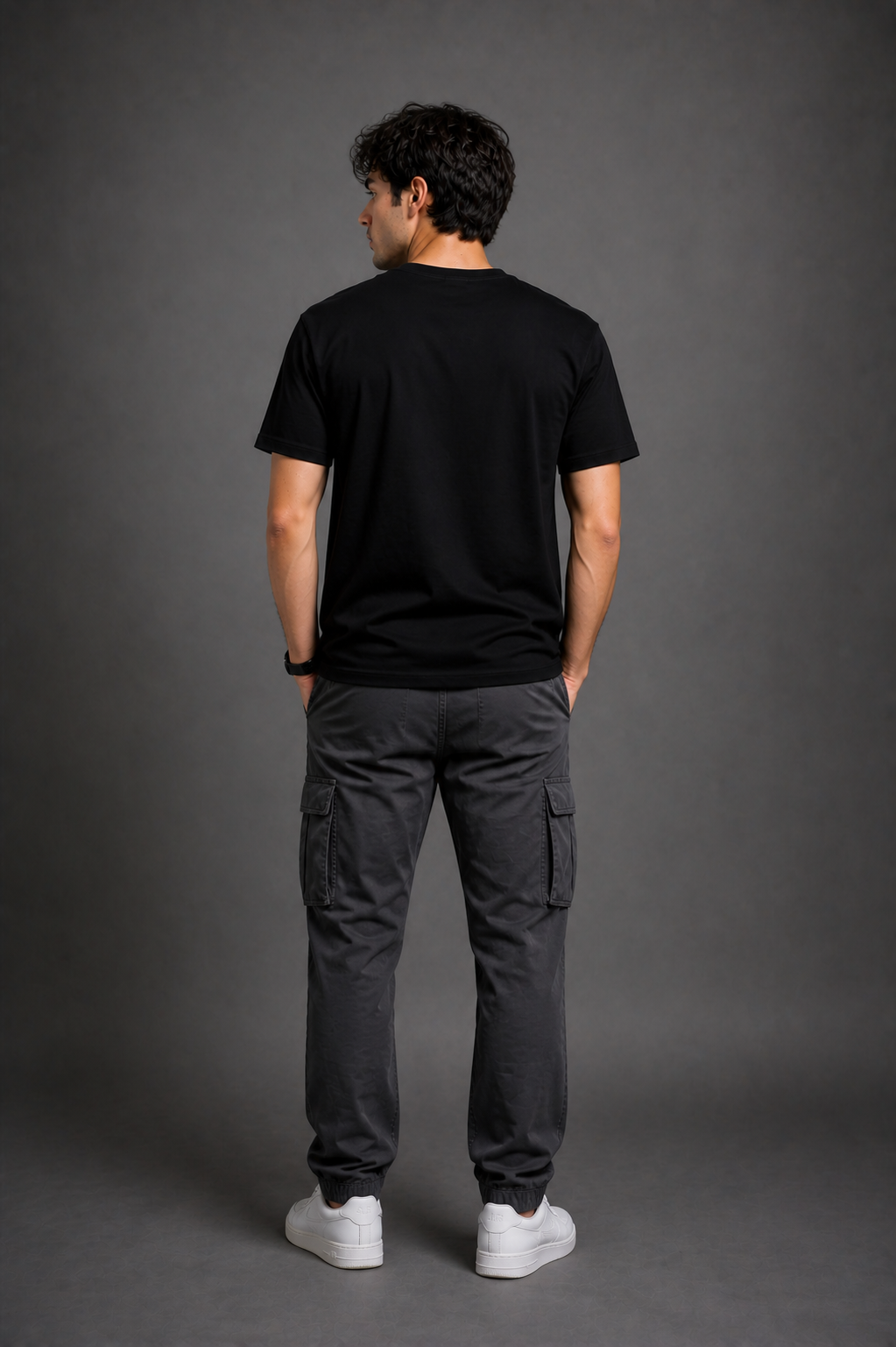 HEFNEX Assalamu Alaikum Printed T-Shirt – Elegant Minimal Typography | Black Cotton Casual Tee for Men