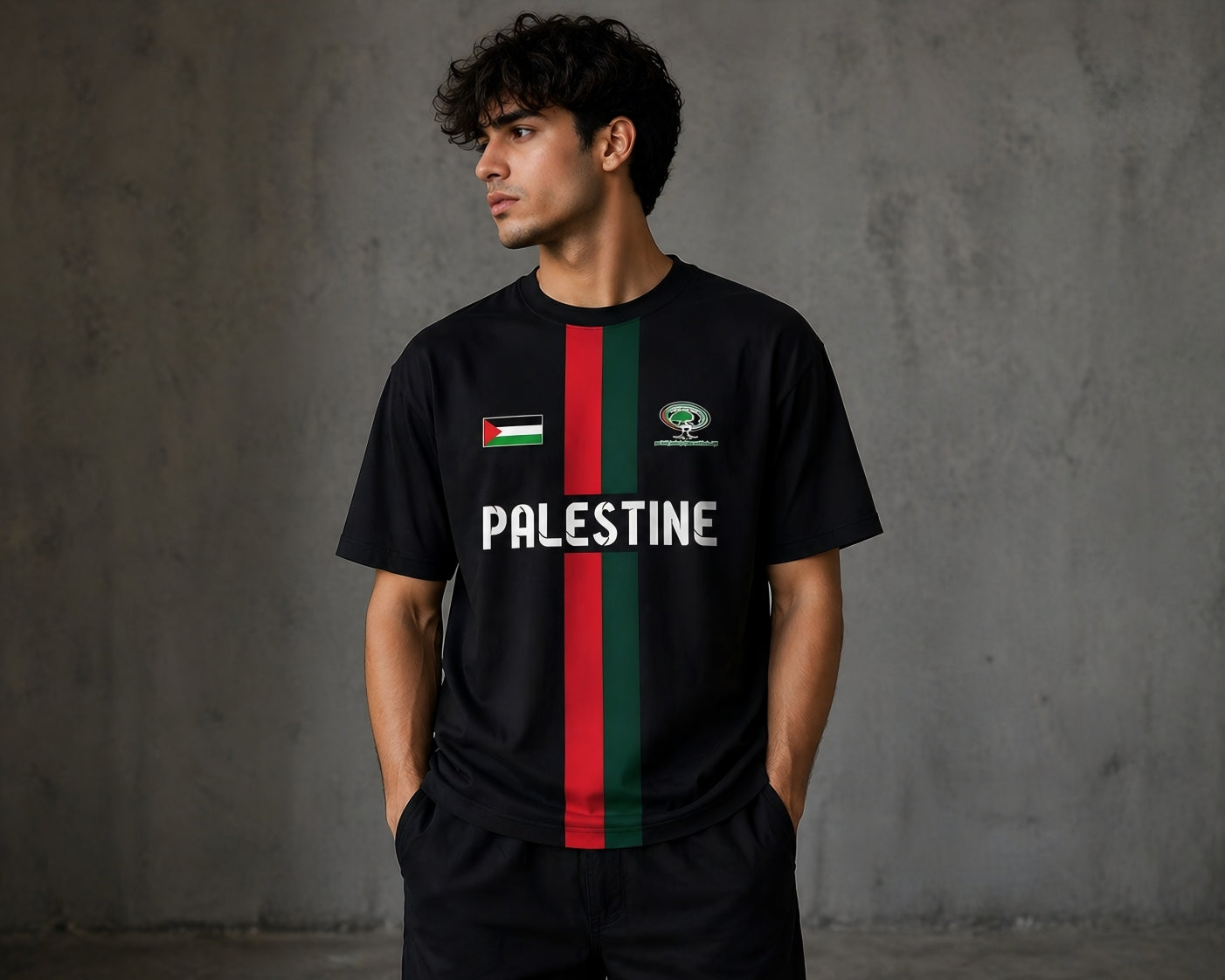 HEFNEX Black Palestine Graphic T-Shirt – Premium Streetwear Edition