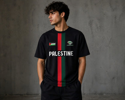 HEFNEX Black Palestine Graphic T-Shirt – Premium Streetwear Edition
