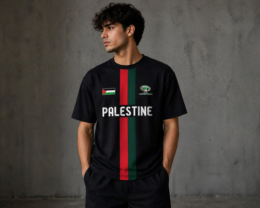 HEFNEX Black Palestine Graphic T-Shirt – Premium Streetwear Edition